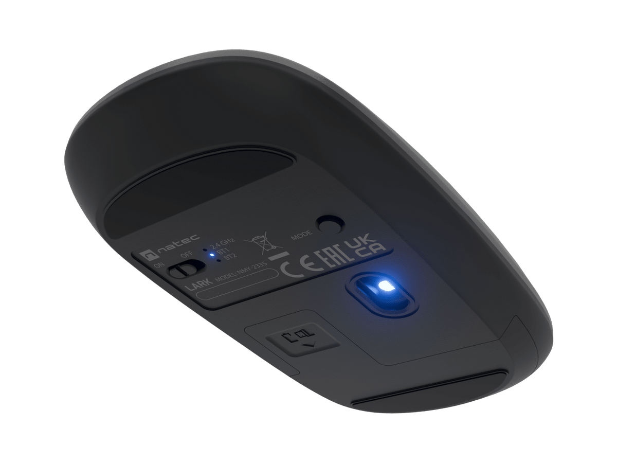 Natec | Mouse | Lark | Wireless | 2.4 GHz, Bluetooth | Anthracite