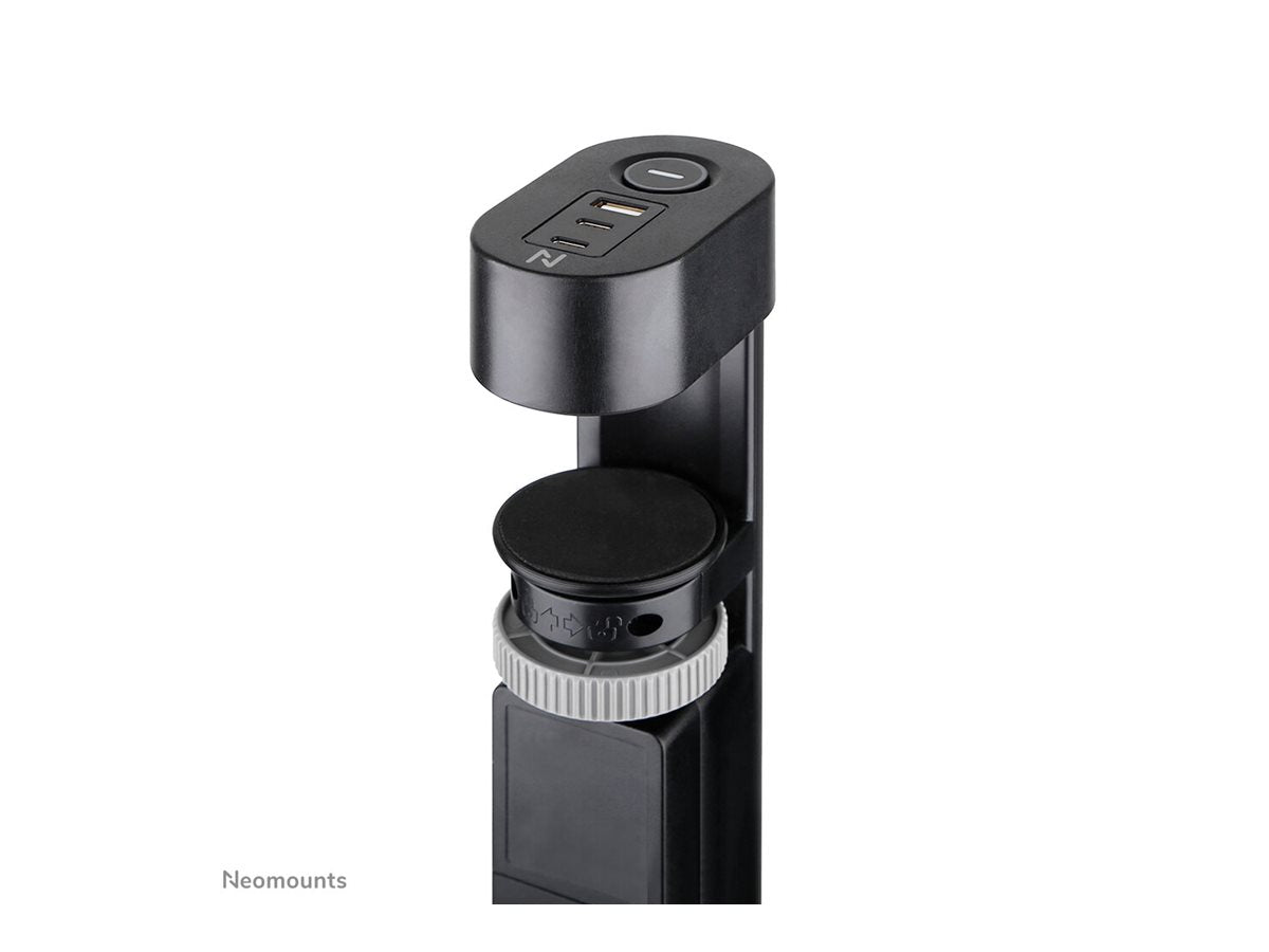 Neomounts | Desk socket with clamp and USB-C and USB-A ports - Quick charge | DS22-840BL6