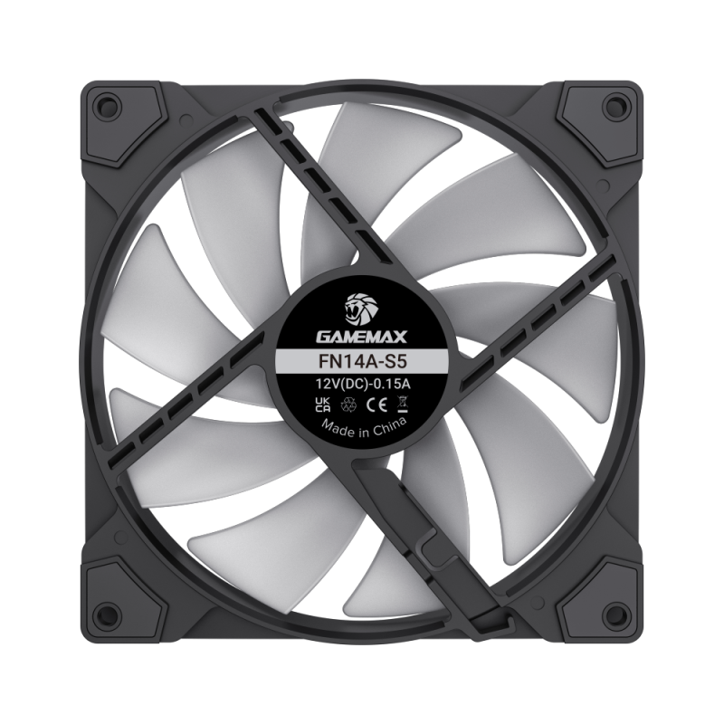 Gamemax Case Fan | FN14A-S5 | Black