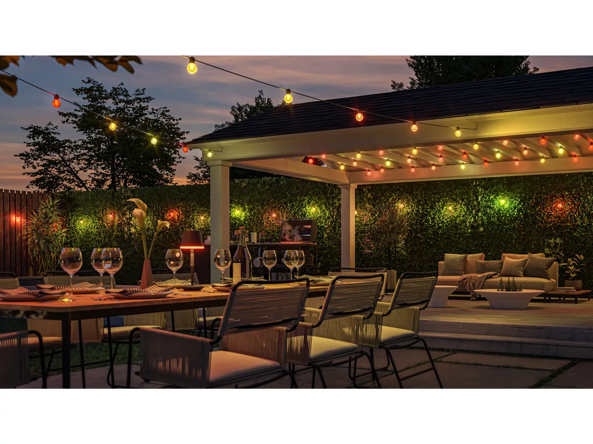 Philips Hue Festavia Globe Outdoor String Lights, 7m Extension | 30 W | Bluetooth, Zigbee