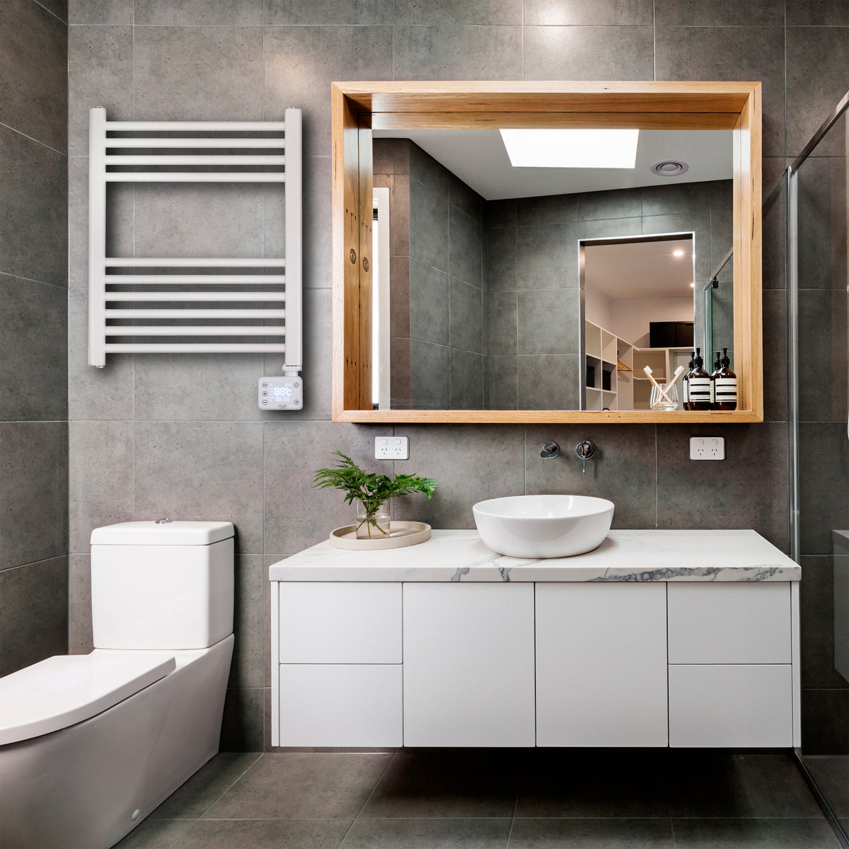 Adler LED Electric Bathroom Radiator | AD 7823 | Radiator | 400 W | White | IP24