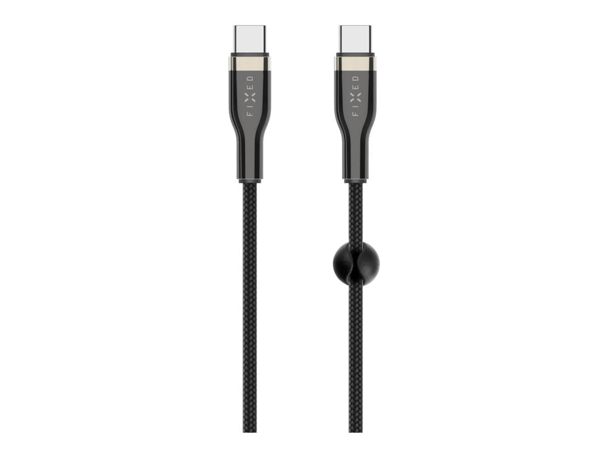 Fixed | Braided Cable USB-C/USB-C, 2m, 100W | FIXDB-CC2-BK