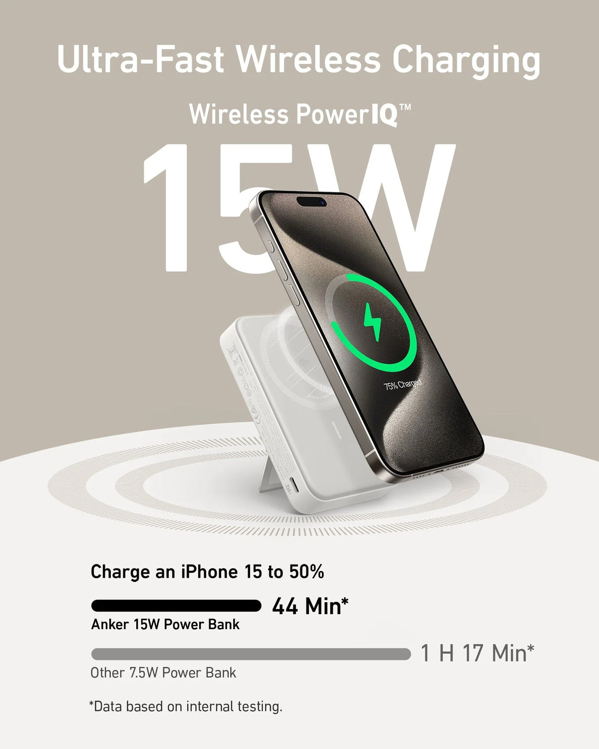 Anker MagGo Power Bank | A1654G21 | 10000 mAh | White