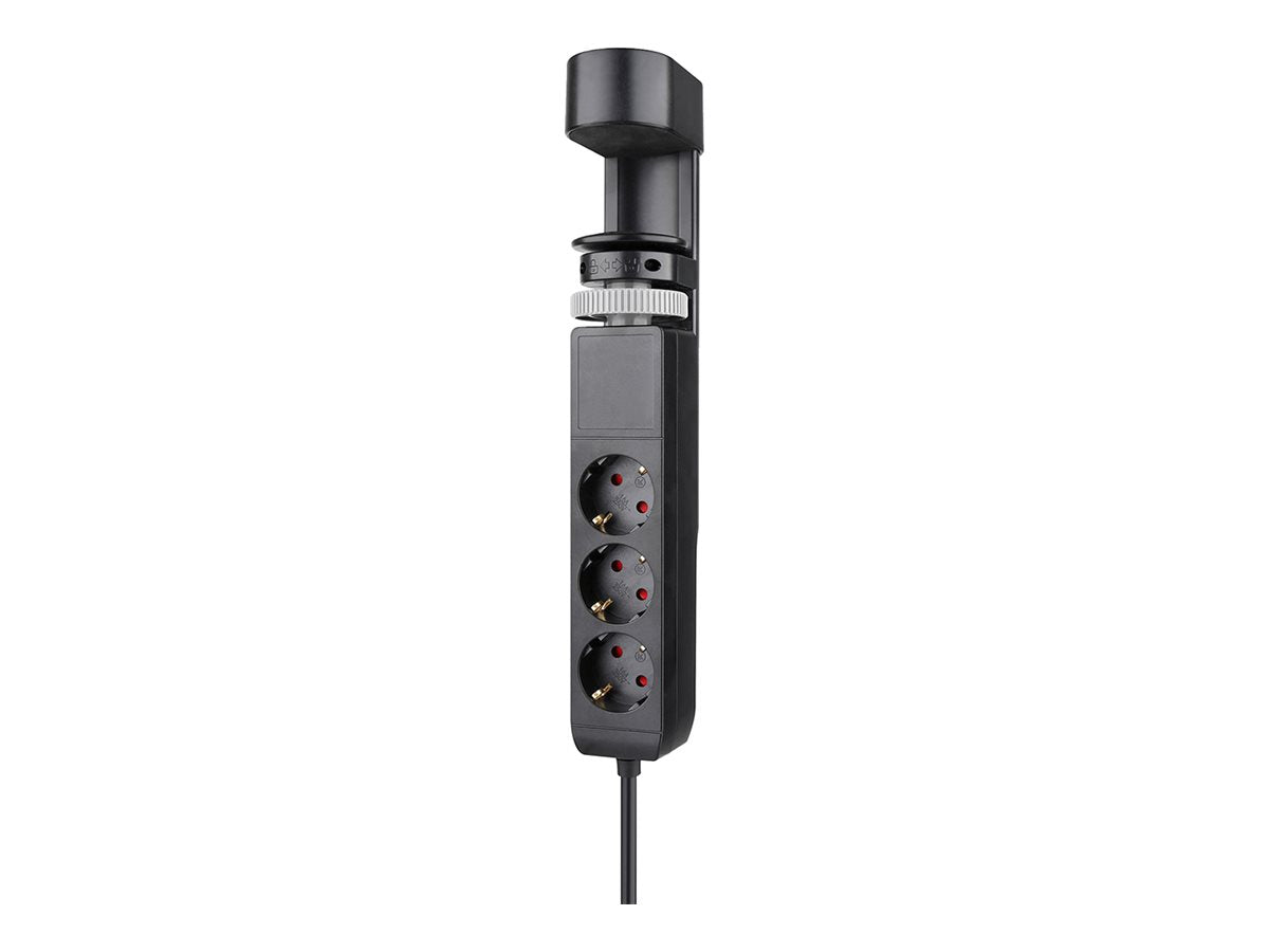 Neomounts | Desk socket with clamp and USB-C and USB-A ports - Quick charge | DS22-840BL6