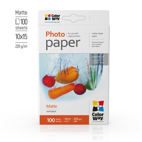 PM2201004R | Matte Photo Paper | White | 220 g/m² | 10 x 15 cm
