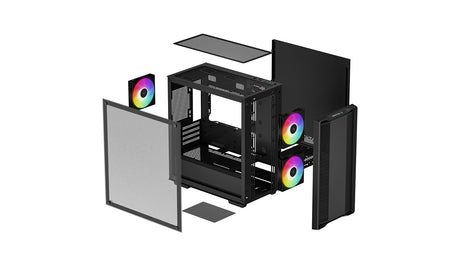 Deepcool | Micro-ATX CASE | CC360 | Mini-ITX / Micro-ATX | ATX PS2 (maximum length: 160mm) | Black