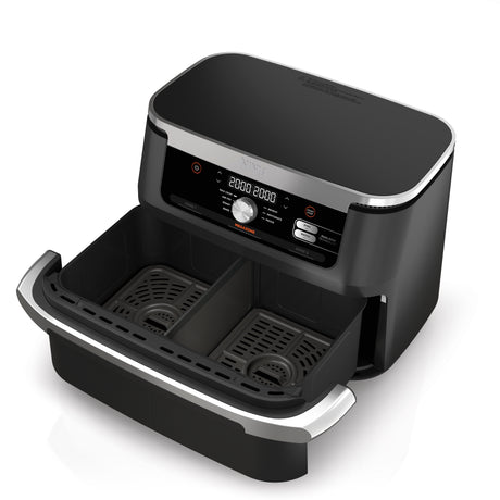 NINJA | Double Air Fryer | AF500EU Foodi FlexDrawer | Power 2470 W | Capacity 10.4 L | Black