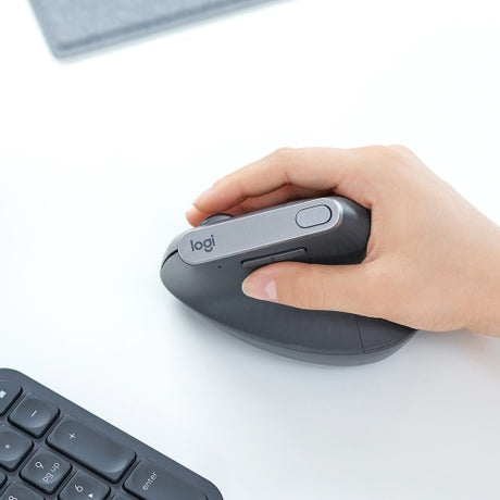 Logitech MX Vertical Ergonomiška belaidė pelė RF Wireless+Bluetooth, 4000 DPI, Graphite