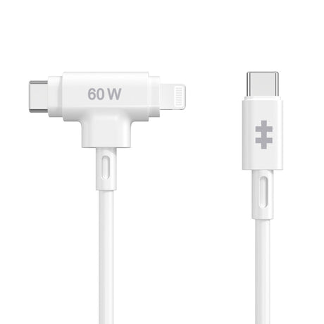 Hyper | HyperJuice Silicone USB-C to USB-C and Lightning Hybrid 60W Cable