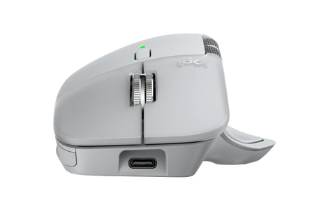 Logitech MX Master 4 Belaidė pelė RF Wireless + Bluetooth, 8000 DPI, Pale Grey