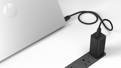 HP C90CKUT Nešiojamo kompiuterio įkroviklis 65W GaN, USB-C, EU, Juoda