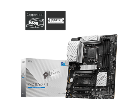MSI | PRO B760-P II | Processor family Intel | Processor socket LGA1700 | DDR5 | Number of SATA connectors 4