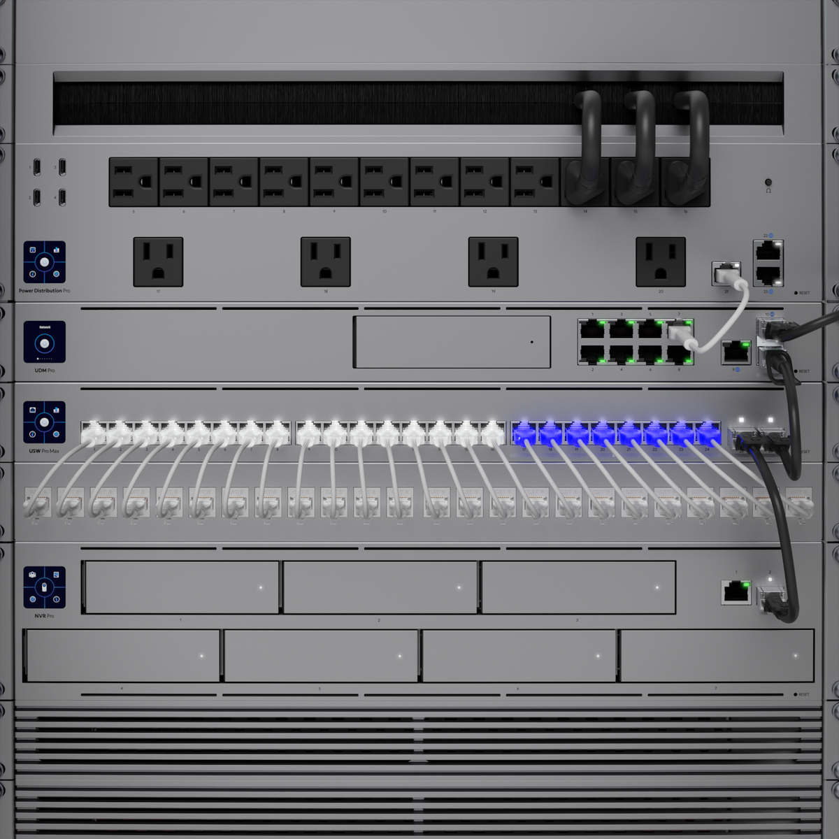 Ubiquiti | Etherlighting Switch with 2.5 GbE | USW-Pro-Max-24 | Managed L3 | Rackmountable | Gigabit Ethernet (copper) ports quantity 24