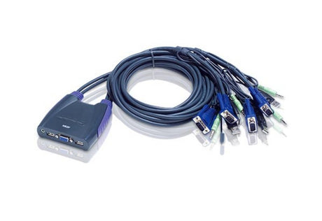 Aten 4-Port USB VGA/Audio Cable KVM Switch | Aten | 4-Port USB VGA/Audio Cable KVM Switch (0.9m, 1.2m)