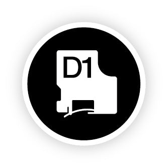 Dymo 40910 (S0720670) D1 Etikečių juostelė 9mm x 7m, Black on Clear