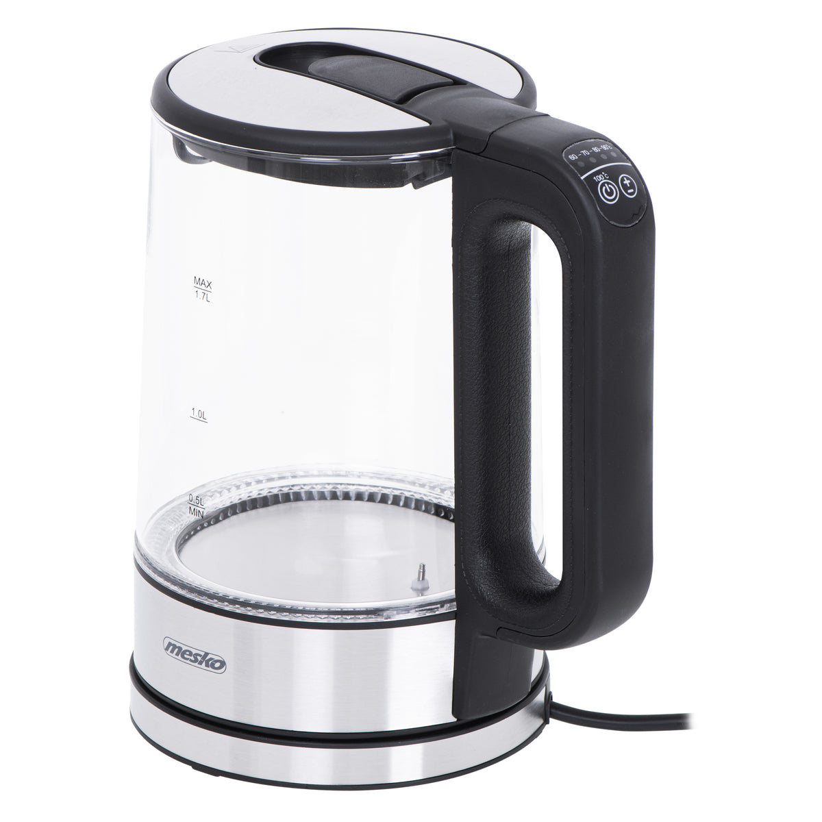 Mesko | Kettle | MS 1301b | Electric | 1850 W | 1.7 L | Glass | 360° rotational base | Black