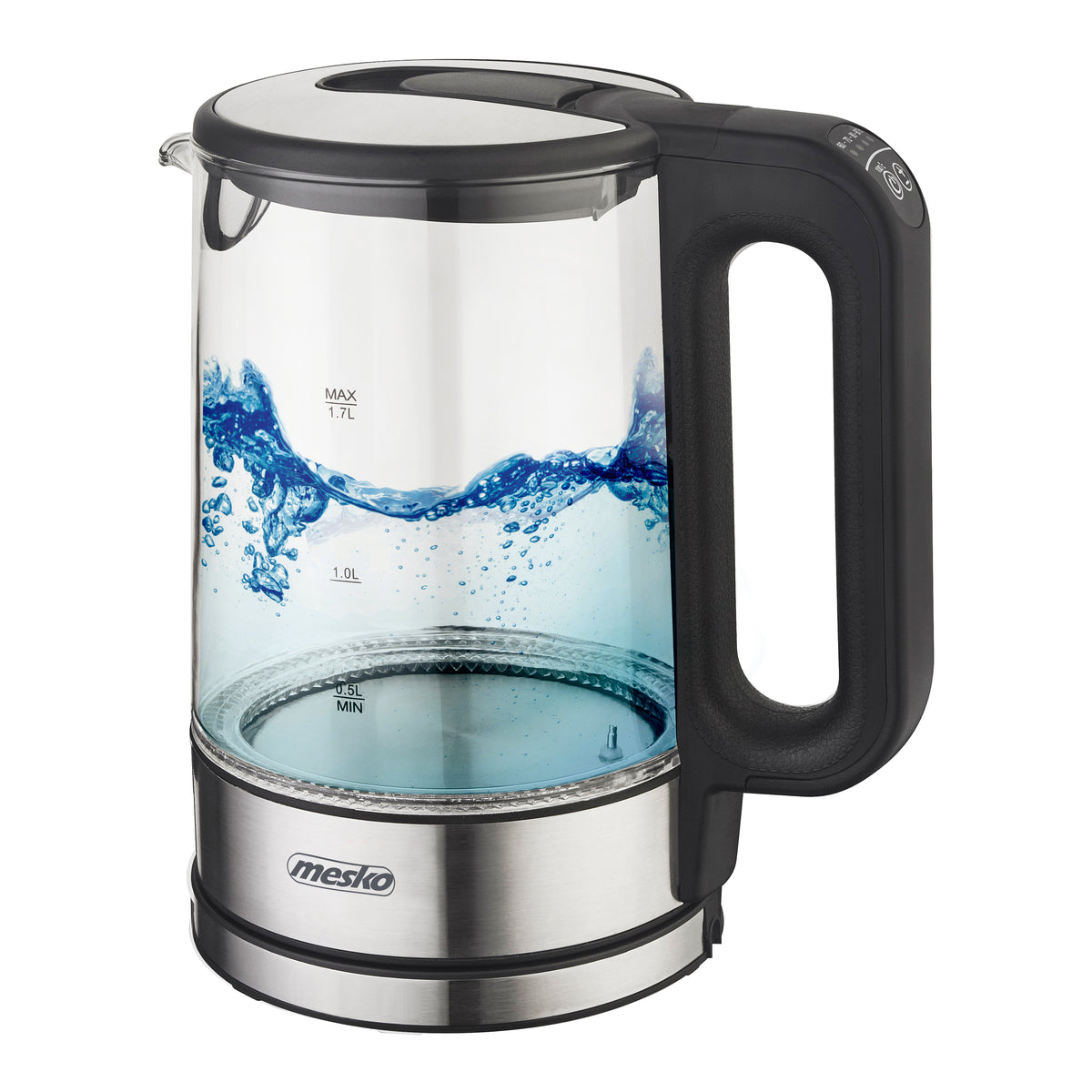 Mesko | Kettle | MS 1301b | Electric | 1850 W | 1.7 L | Glass | 360° rotational base | Black