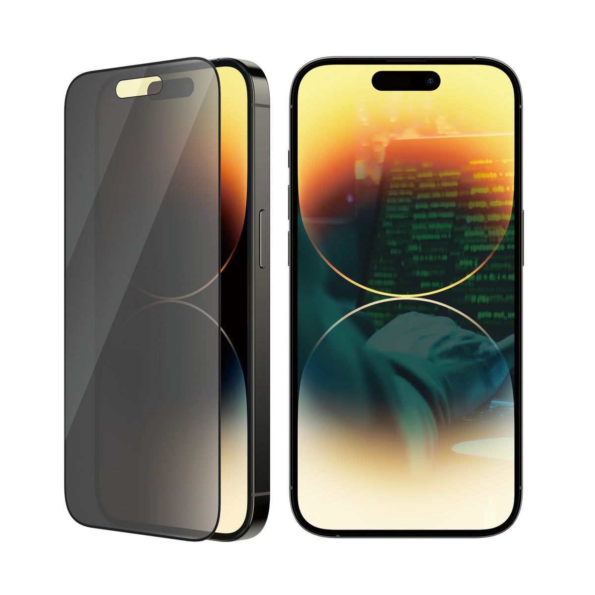 PanzerGlass | Screen protector | Apple | iPhone 14 Pro | Glass | Black | Ultra-Wide Fit; Easy installation; Privacy Filter; Fingerprint resistant | Privacy