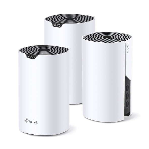 TP-LINK | AC1900 Whole Home Mesh Wi-Fi System | Deco S7 (3-pack) | 802.11ac | 10/100/1000 Mbit/s | Ethernet LAN (RJ-45) ports 1 | Mesh Support Yes | MU-MiMO Yes | No mobile broadband | Antenna type Internal