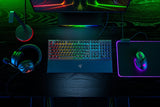 Razer Ornata V3 Laidinė žaidimų klaviatūra, USB, RGB LED, US, Mecha-membrane switch, Juoda
