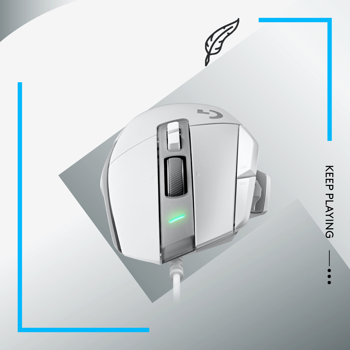 Logitech G G502 X Laidinė žaidimų pelė USB Type-A, Balta