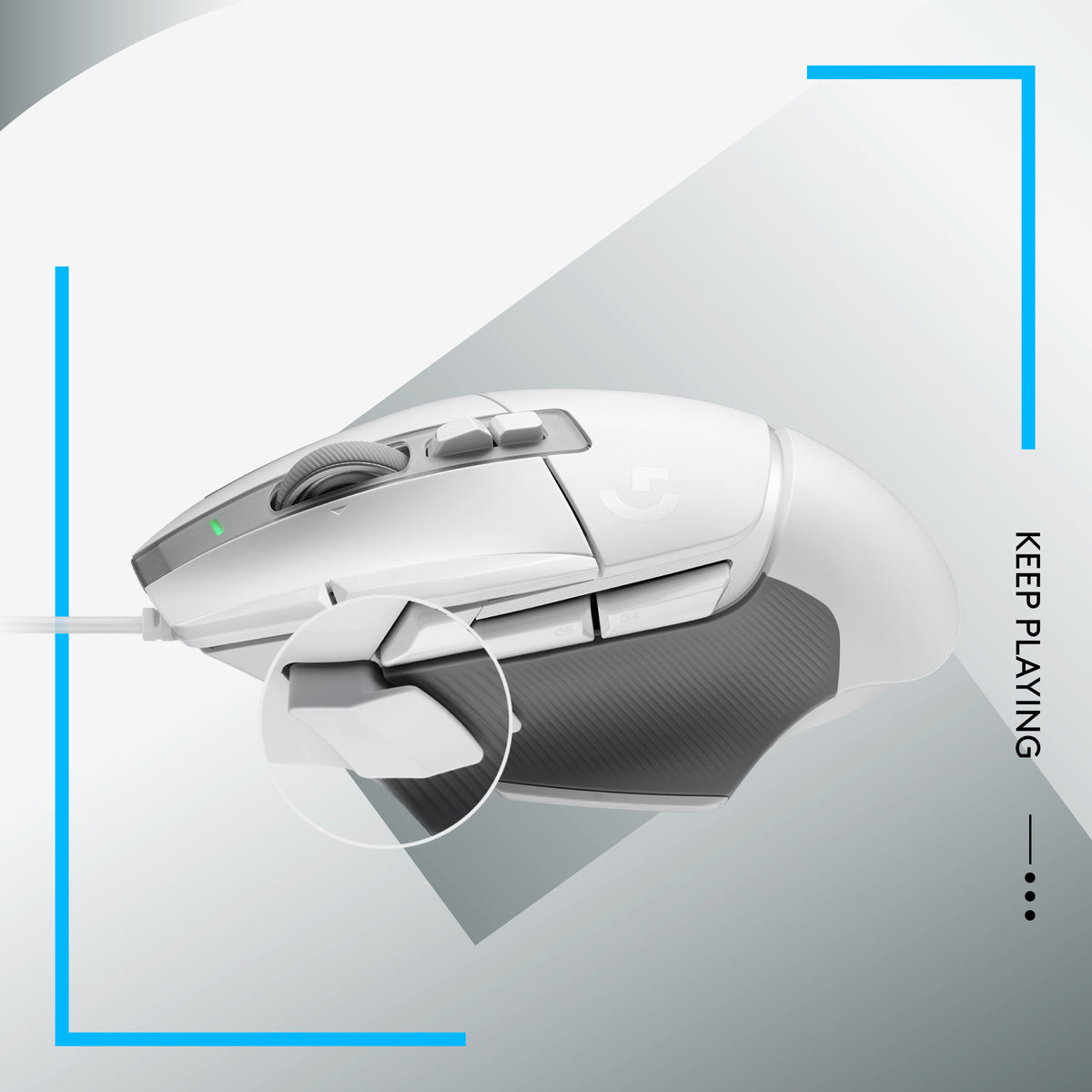 Logitech G G502 X Laidinė žaidimų pelė USB Type-A, Balta