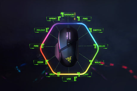 Razer Basilisk V3 Pro Belaidė žaidimų pelė RF Wireless+Bluetooth+USB-C, 30000 DPI, Juoda