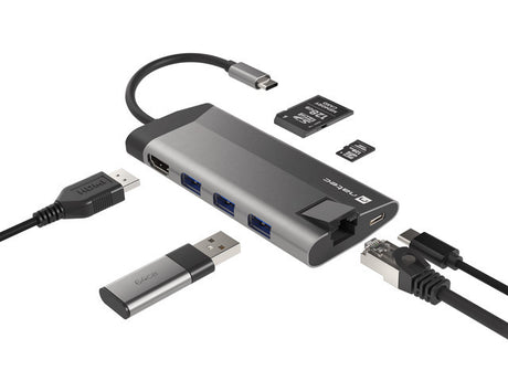 Natec | USB-C Multiport Adapter | NMP-1690 | Grey | USB Type-C | 0.15 m