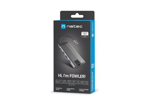 Natec | USB-C Multiport Adapter | NMP-1690 | Grey | USB Type-C | 0.15 m