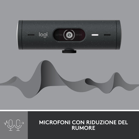 Internetinė kamera Logitech Brio 500 4 MP 1920 x 1080 pixels USB-C Grafito spalvos