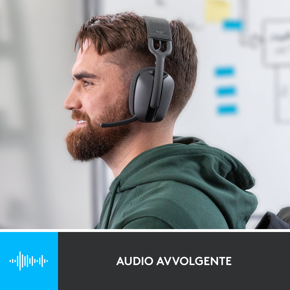 Logitech Zone Vibe 100 Belaidės ausinės, Bluetooth, Graphite