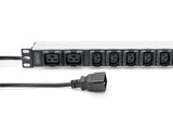 Digitus | Socket Strip with Aluminum Profile, 10-way, IEC C20 plug | DN-95427 | Sockets quantity 7