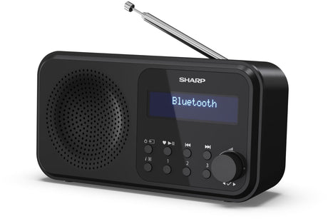 Sharp DR-P420(BK) Tokyo Portable Digital Radio, FM/DAB/DAB+, Bluetooth 5.0, USB or Battery Powered, Midnight Black | Sharp | Tokyo Digital Radio | DR-P420(BK) | Bluetooth | Wireless connection | Portable | Midnight Black