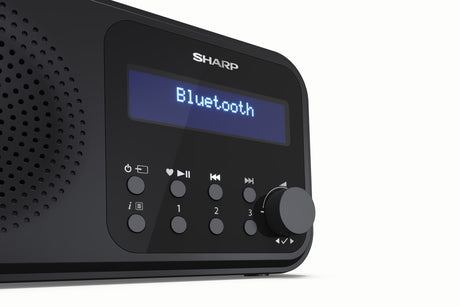 Sharp DR-P420(BK) Tokyo Portable Digital Radio, FM/DAB/DAB+, Bluetooth 5.0, USB or Battery Powered, Midnight Black | Sharp | Tokyo Digital Radio | DR-P420(BK) | Bluetooth | Wireless connection | Portable | Midnight Black