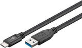 Goobay 71221 USB-C to USB A 3.0 cable, black, 2m | Goobay | USB-C to USB-A USB 3.0 male (type A)