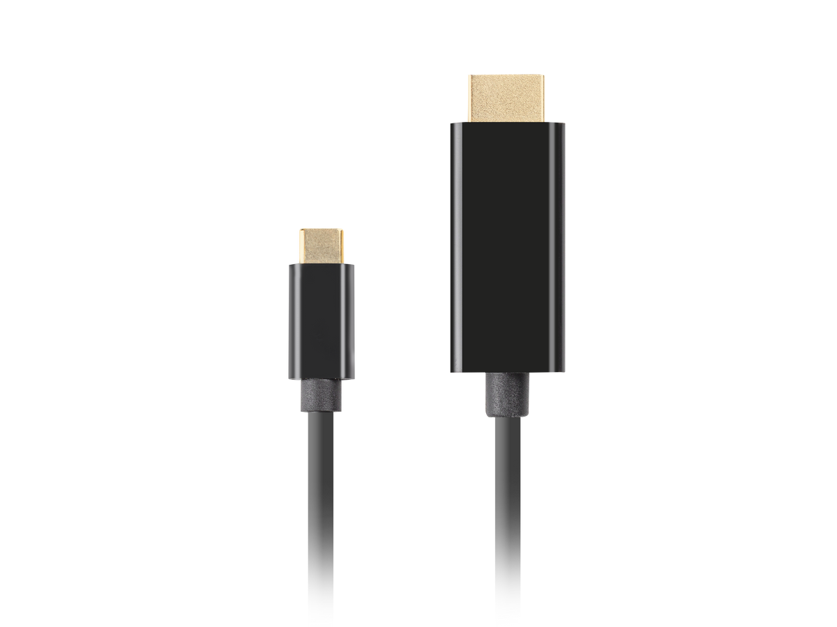 Lanberg USB-C to HDMI Cable, 1 m 4K/60Hz, Black | Lanberg | USB-C to HDMI Cable | CA-CMHD-10CU-0010-BK | 1 m