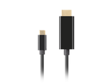 Lanberg USB-C to HDMI Cable, 1 m 4K/60Hz, Black | Lanberg | USB-C to HDMI Cable | CA-CMHD-10CU-0010-BK | 1 m