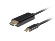 Lanberg USB-C to HDMI Cable, 1 m 4K/60Hz, Black | Lanberg | USB-C to HDMI Cable | CA-CMHD-10CU-0010-BK | 1 m