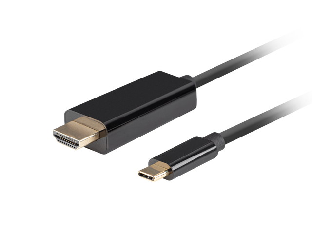Lanberg USB-C to HDMI Cable, 1 m 4K/60Hz, Black | Lanberg | USB-C to HDMI Cable | CA-CMHD-10CU-0010-BK | 1 m