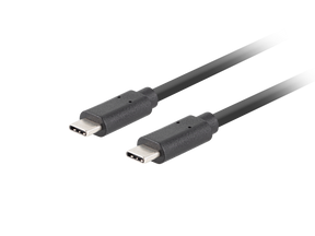 Lanberg | USB-C 3.1 Gen 2 Cable, 10GB/s PD100W, 1 m | CA-CMCM-32CU-0010-BK | USB Type-C to USB Type-C