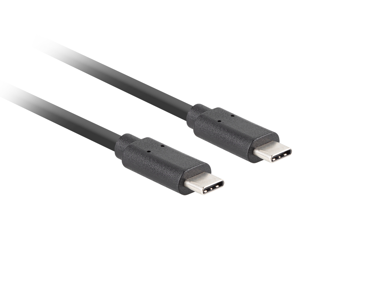Lanberg | USB-C 3.1 Gen 2 Cable, 10GB/s PD100W, 1 m | CA-CMCM-32CU-0010-BK | USB Type-C to USB Type-C