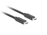Lanberg | USB-C 3.1 Gen 2 Cable, 10GB/s PD100W, 1 m | CA-CMCM-32CU-0010-BK | USB Type-C to USB Type-C