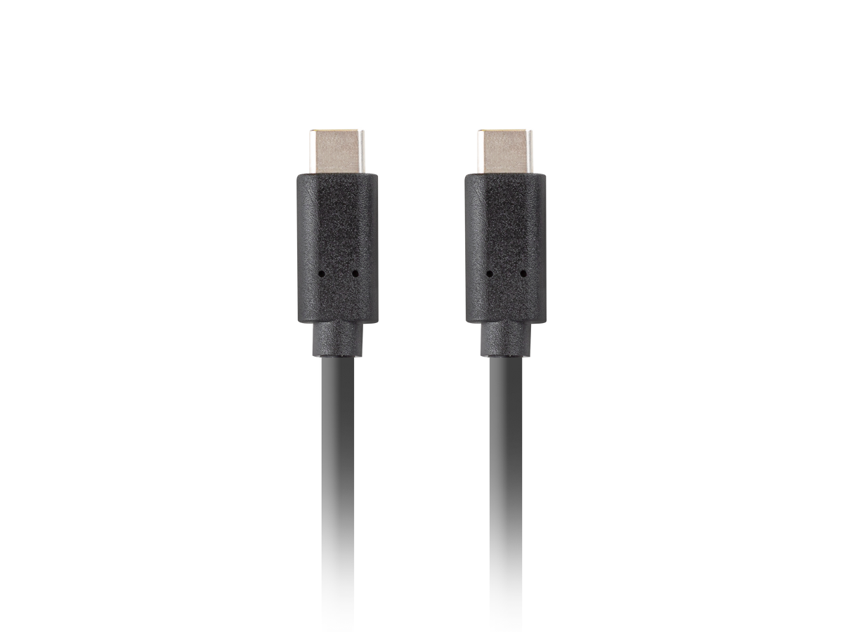 Lanberg | USB-C 3.1 Gen 2 Cable, 10GB/s PD100W, 1 m | CA-CMCM-32CU-0010-BK | USB Type-C to USB Type-C
