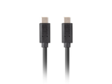 Lanberg | USB-C 3.1 Gen 2 Cable, 10GB/s PD100W, 1 m | CA-CMCM-32CU-0010-BK | USB Type-C to USB Type-C