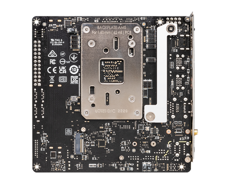 MSI | MPG B650I EDGE WIFI | Processor family AMD | Processor socket AM5 | DDR5 DIMM | Memory slots 2 | Supported hard disk drive interfaces 	SATA, M.2 | Number of SATA connectors 4 | Chipset AMD B650 | Mini-ITX