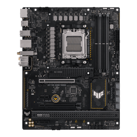 Asus | TUF GAMING B650-PLUS WIFI | Processor family AMD | Processor socket  AM5 | DDR5 DIMM | Memory slots 4 | Supported hard disk drive interfaces 	SATA, M.2 | Number of SATA connectors 4 | Chipset  AMD B650 | ATX