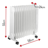 Adler | Oil-Filled Radiator | AD 7818 | Oil Filled Radiator | 2500 W | Number of power levels 3 | White