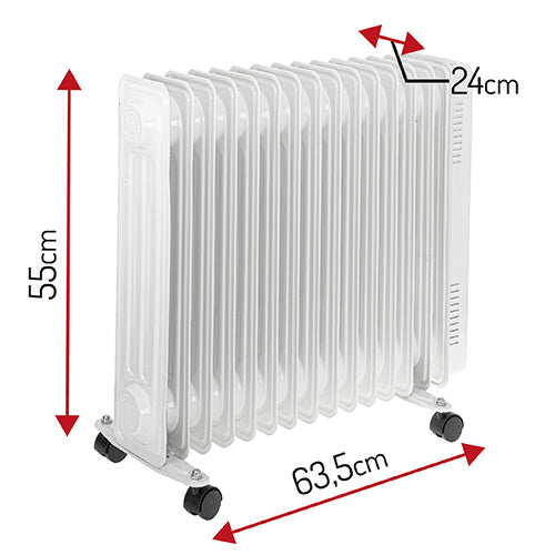 Adler | Oil-Filled Radiator | AD 7819 | Oil Filled Radiator | 2500 W | Number of power levels 3 | White
