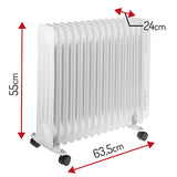 Adler | Oil-Filled Radiator | AD 7819 | Oil Filled Radiator | 2500 W | Number of power levels 3 | White