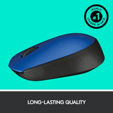 Logitech M171 Belaidė pelė RF Wireless, 1000 DPI, Blue/Black